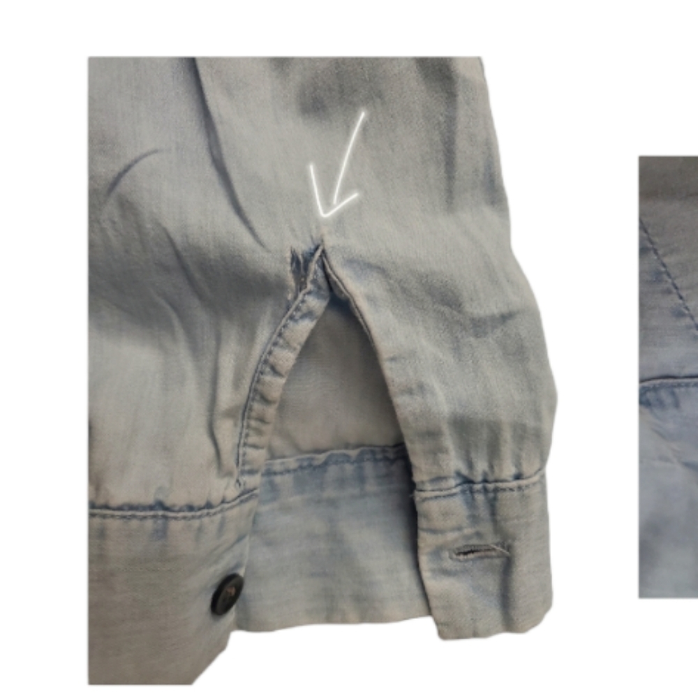 Fun & Flirt Denim Long sleeve Shirt- Small - Picture 11 of 11